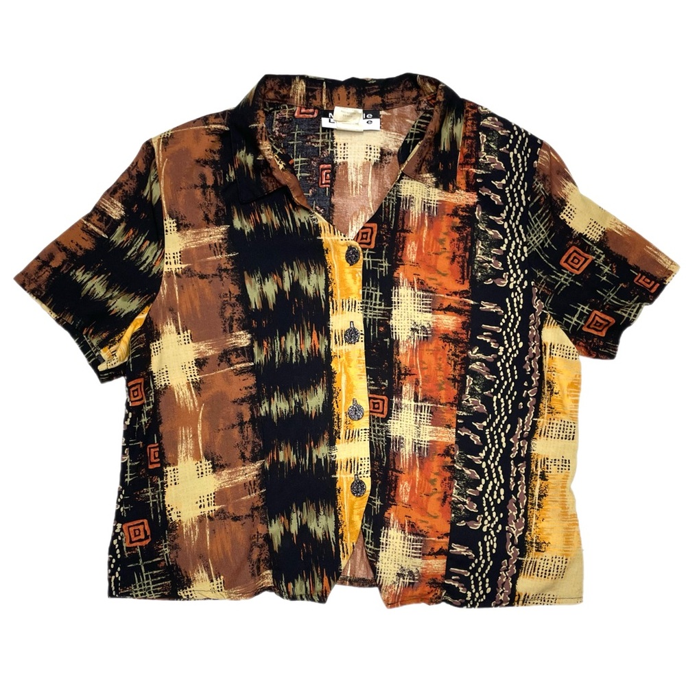Vintage Michele Leslie of California Button Up Blouse Women’s Size XL